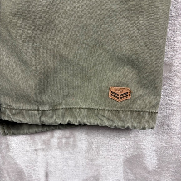 ONLY Jacket Women Size S Military Green Hooded Zipper Utility Casual Streetwear - Picture 7 of 10